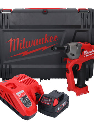 Milwaukee M18 ONEFPRT-501X remachadora ciega a batería 18 V 20 kN sin escobillas + 1x batería 5.0 Ah + cargador + caja HD