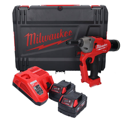 Milwaukee M18 ONEFPRT-502X outil de rivetage sans fil 18 V 20 kN Brushless + 2x batterie 5,0 Ah + chargeur + HD box