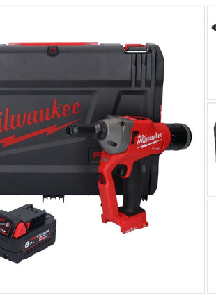 Milwaukee M18 ONEFPRT-601X remachadora ciega a batería 18 V 20 kN sin escobillas + 1x batería 6.0 Ah + caja HD - sin cargador