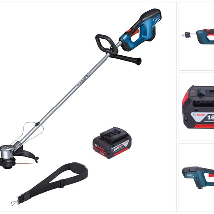 Coupe-bordures sans fil 18 V 330 mm Brushless + 1x batterie 4,0 Ah - sans chargeur Bosch GRT 18V-33 Professional