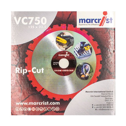 Marcrist VC750 disque à tronçonner rip-cut multimatériaux 230 mm x 22.2 mm( 2360.0230.22 ) pour meuleuses à disque et meuleuses d'angle