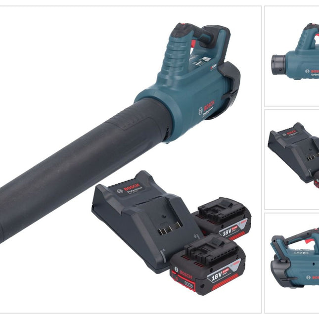 Bosch GBL 18V-750 Professional Souffleur sans fil 18 V BITURBO Brushless + 2x batterie 4,0 Ah + chargeur