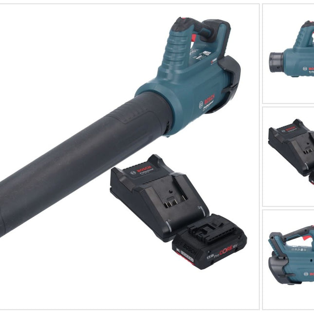 Bosch GBL 18V-750 Professional Souffleur sans fil 18 V BITURBO Brushless + 1x batterie ProCORE 4,0 Ah + chargeur