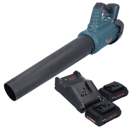 Bosch GBL 18V-750 Professional Souffleur sans fil 18 V BITURBO Brushless + 2x batterie ProCORE 4,0 Ah + chargeur