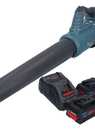 Bosch GBL 18V-750 Professional Akku Gebläse 18 V BITURBO Brushless + 2x ProCORE Akku 8,0 Ah + Ladegerät