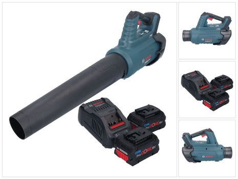 Bosch GBL 18V-750 Profesjonalna dmuchawa akumulatorowa 18 V BITURBO Brushless + 2x akumulator ProCORE 8,0 Ah + ładowarka