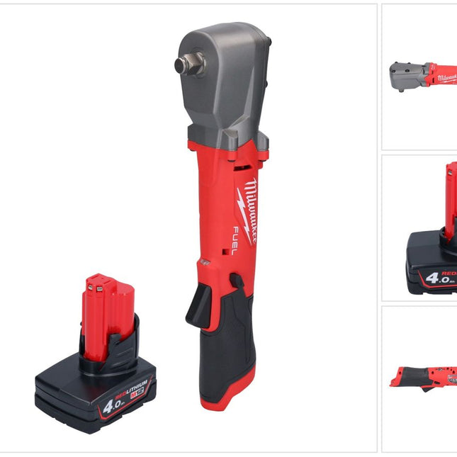 Clé à chocs angulaire sur batterie Milwaukee M12 FRAIWF12-401 12 V 1/2" 270 Nm sans balais + 1x batterie 4,0 Ah - sans chargeur