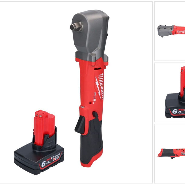 Clé à chocs angulaire sur batterie Milwaukee M12 FRAIWF12-601 12 V 1/2" 270 Nm sans balais + 1x batterie 6,0 Ah - sans chargeur
