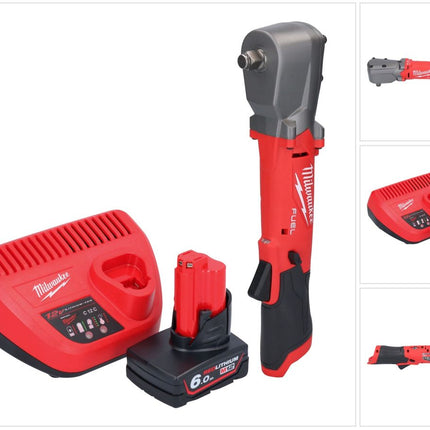 Clé à chocs angulaire sur batterie Milwaukee M12 FRAIWF12-601 12 V 1/2" 270 Nm sans balai + 1x batterie 6,0 Ah + chargeur