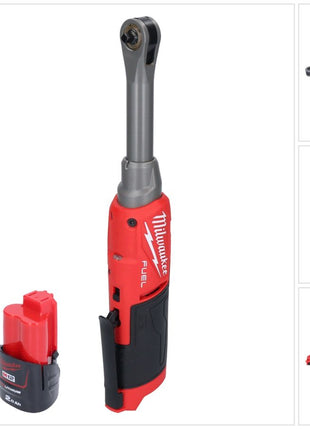 Milwaukee M12 FHIR14LR-201 Clé à cliquet haute vitesse 12 V 47 Nm 1/4" Brushless + 1x batterie 2,0 Ah - sans chargeur