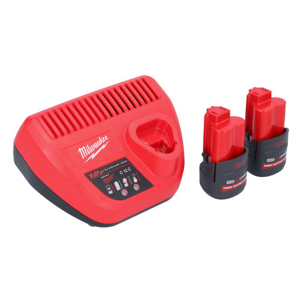 Milwaukee M12 FHIR14LR-252 Clé à cliquet haute vitesse 12 V 47 Nm 1/4" Brushless + 2x batterie 2,5 Ah + chargeur