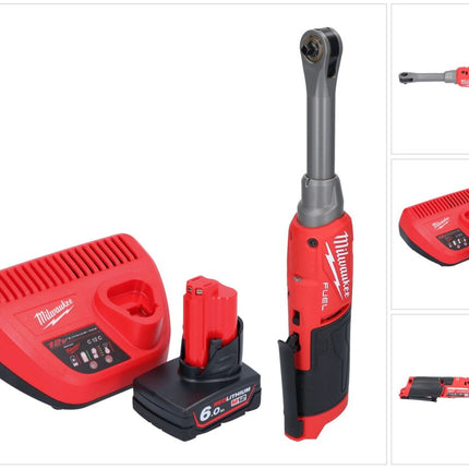 Milwaukee M12 FHIR14LR-601 batterie cliquet haute vitesse 12 V 47 Nm 1/4" brushless + 1x batterie 6,0 Ah + chargeur