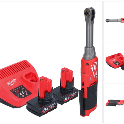 Milwaukee M12 FHIR14LR-602 batterie cliquet haute vitesse 12 V 47 Nm 1/4" brushless + 2x batterie 6,0 Ah + chargeur