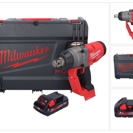 Milwaukee M18 ONEFHIWF1-301X Clé à choc sans fil 18 V 2033 Nm 1 Brushless + 1x batterie 3,0 Ah + HD Box - sans chargeur