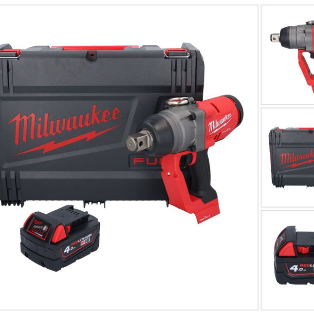 Clé à chocs sans fil Milwaukee M18 ONEFHIWF1-401X 18 V 2033 Nm 1″ brushless + 1x batterie 4,0 Ah + boîtier HD - sans chargeur