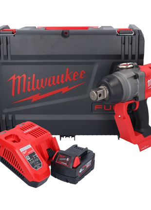 Llave de impacto inalámbrica Milwaukee M18 ONEFHIWF1-401X 18 V 2033 Nm 1″ sin escobillas + 1x batería 4,0 Ah + cargador + caja HD