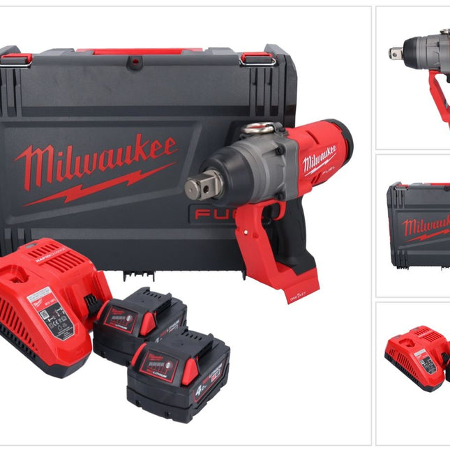 Clé à chocs sans fil Milwaukee M18 ONEFHIWF1-402X 18 V 2033 Nm 1″ brushless + 2x batterie 4,0 Ah + chargeur + boîtier HD