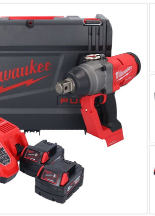 Milwaukee M18 ONEFHIWF1-502X Akku Schlagschrauber 18 V 2033 Nm 1″ Brushless + 2x Akku 5,0 Ah + Ladegerät + HD Box