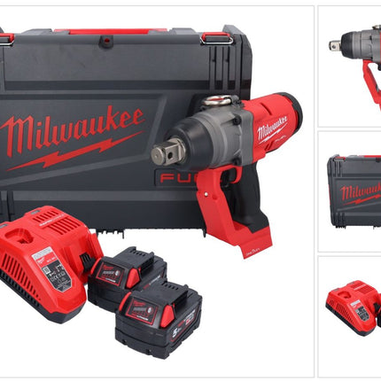 Clé à chocs sans fil Milwaukee M18 ONEFHIWF1-502X 18 V 2033 Nm 1″ brushless + 2x batterie 5,0 Ah + chargeur + boîtier HD