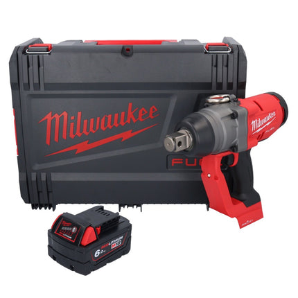 Clé à chocs sans fil Milwaukee M18 ONEFHIWF1-601X 18 V 2033 Nm 1″ brushless + 1x batterie 6,0 Ah + boîtier HD - sans chargeur