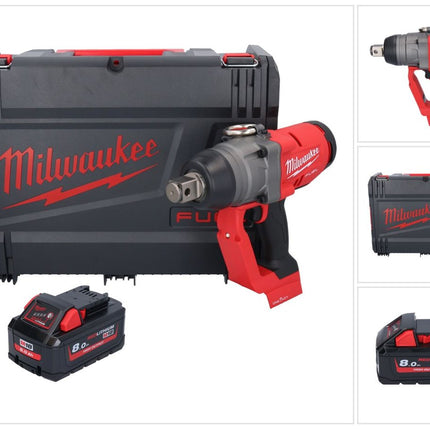 Milwaukee M18 ONEFHIWF1-801X Clé à choc sans fil 18 V 2033 Nm 1 Brushless + 1x batterie 8,0 Ah + HD Box - sans chargeur