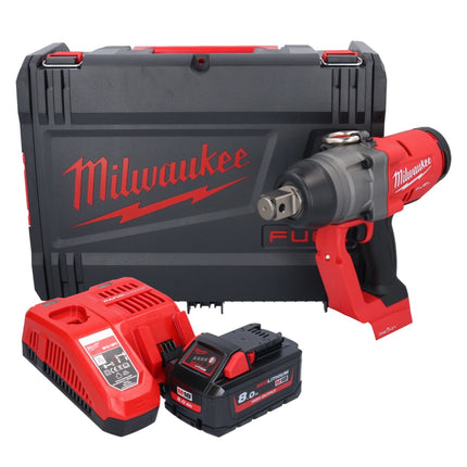 Milwaukee M18 ONEFHIWF1-801X Clé à choc sans fil 18 V 2033 Nm 1 Brushless + 1x batterie 8,0 Ah + chargeur + HD Box