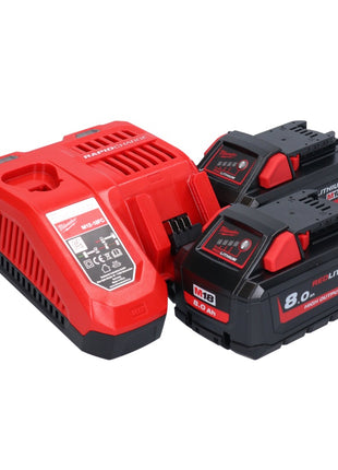 Milwaukee M18 ONEFHIWF1-802X Clé à choc sans fil 18 V 2033 Nm 1 Brushless ( 4933459733 ) + 2x batterie 8,0 Ah + chargeur + HD Box