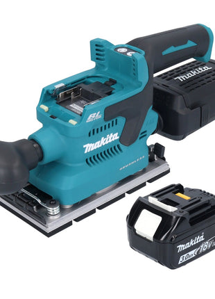 Makita DBO 381 F1U Ponceuse vibrante sans fil 18 V 93 x 185 mm Brushless + 1x batterie 3,0 Ah - sans chargeur