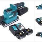 Makita DBO 381 RFU Ponceuse vibrante sans fil 18 V 93 x 185 mm Brushless + 2x batterie 3,0 Ah + chargeur