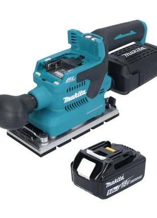 Makita DBO 381 T1U Akumulatorowa szlifierka oscylacyjna 18 V 93 x 185 mm bezszczotkowa + 1x akumulator 5,0 Ah - bez ładowarki