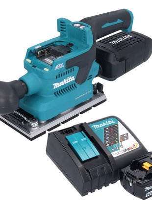 Makita DBO 381 RT1U Ponceuse vibrante sans fil 18 V 93 x 185 mm Brushless + 1x batterie 5,0 Ah + chargeur