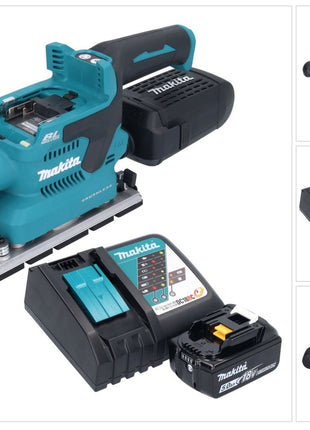 Makita DBO 381 RT1U Ponceuse vibrante sans fil 18 V 93 x 185 mm Brushless + 1x batterie 5,0 Ah + chargeur