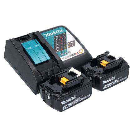 Makita DBO 381 RTU Ponceuse vibrante sans fil 18 V 93 x 185 mm Brushless + 2x batterie 5,0 Ah + chargeur