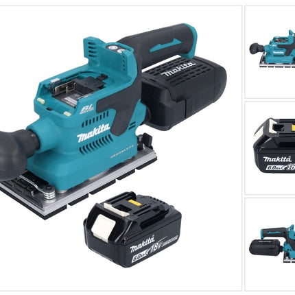 Makita DBO 381 G1U Ponceuse vibrante sans fil 18 V 93 x 185 mm Brushless + 1x batterie 6,0 Ah - sans chargeur