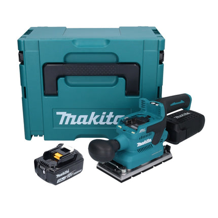 Makita DBO 381 F1JU Ponceuse vibrante sans fil 18 V 93 x 185 mm Brushless + 1x batterie 3,0 Ah + Makpac - sans chargeur