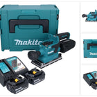 Makita DBO 381 RMJU Ponceuse vibrante sans fil 18 V 93 x 185 mm Brushless + 2x batterie 4,0 Ah + chargeur + Makpac