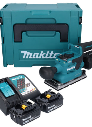 Makita DBO 381 RMJU Ponceuse vibrante sans fil 18 V 93 x 185 mm Brushless + 2x batterie 4,0 Ah + chargeur + Makpac