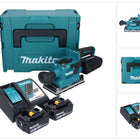 Makita DBO 381 RTJU Ponceuse vibrante sans fil 18 V 93 x 185 mm Brushless + 2x batterie 5,0 Ah + chargeur + Makpac