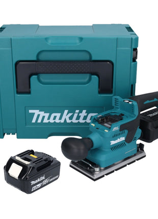 Lijadora orbital a batería Makita DBO 381 G1JU 18 V 93 x 185 mm sin escobillas + 1x batería 6,0 Ah + Makpac - sin cargador