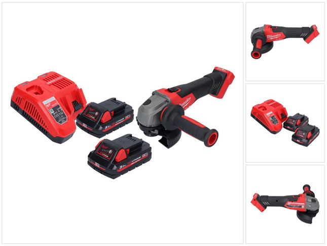Milwaukee M18 FSAG125X-302 Meuleuse d'angle sans fil 18 V 125 mm Brushless + 2x batterie 3,0 Ah + chargeur