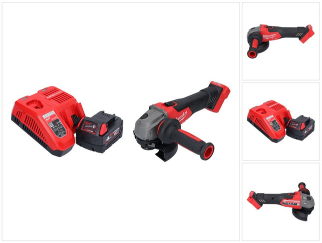 Milwaukee M18 FSAG125X-401 Meuleuse d'angle sans fil 18 V 125 mm Brushless + 1x batterie 4,0 Ah + chargeur