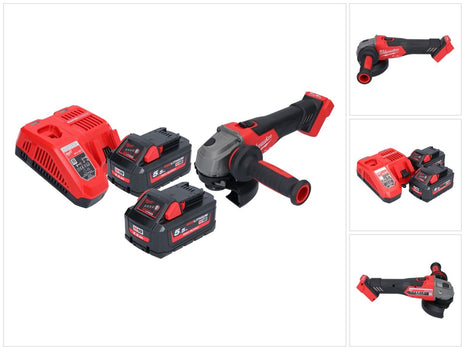 Milwaukee M18 FSAG125X-552 meuleuse d'angle sans fil 18 V 125 mm Brushless + 2x batterie 5,5 Ah + chargeur