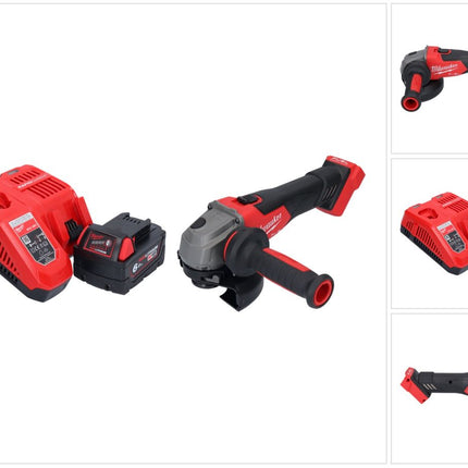 Meuleuse d'angle sur batterie Milwaukee M18 FSAG125X-601 18 V 125 mm sans balais + 1x batterie 6,0 Ah + chargeur