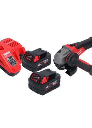 Meuleuse d'angle sur batterie Milwaukee M18 FSAG125X-602 18 V 125 mm sans balais + 2x batteries 6,0 Ah + chargeur