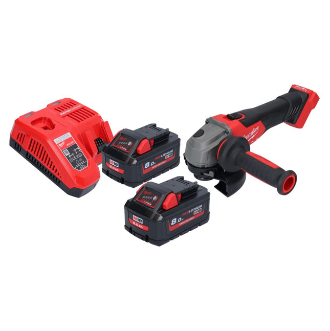 Milwaukee M18 FSAG125X-802 Meuleuse d'angle sans fil 18 V 125 mm Brushless + 2x batterie 8,0 Ah + chargeur