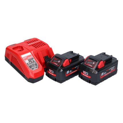 Milwaukee M18 FSAG125X-802 Meuleuse d'angle sans fil 18 V 125 mm Brushless + 2x batterie 8,0 Ah + chargeur