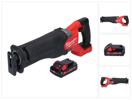 Milwaukee M18 FSZ-301 Scie sabre Recipro sans fil 18 V brushless battery + 1x 3.0 Ah battery - sans kit chargeur