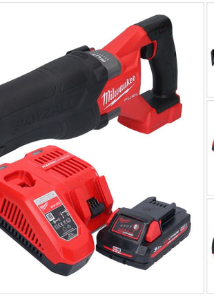 Milwaukee M18 FSZ-301 Scie sabre Recipro sans fil 18 V Brushless batterie + 1x 3.0 Ah batterie + chargeur