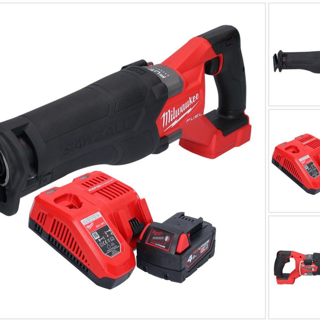 Batterie Milwaukee M18 FSZ-401 Scie sabre Recipro 18 V brushless + 1x batterie 4,0 Ah + chargeur