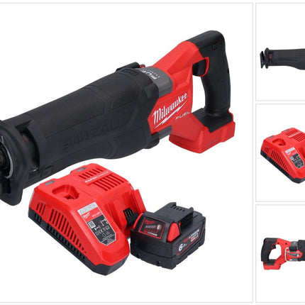 Batterie Milwaukee M18 FSZ-601 Scie sabre Recipro 18 V brushless + 1x batterie 6,0 Ah + chargeur